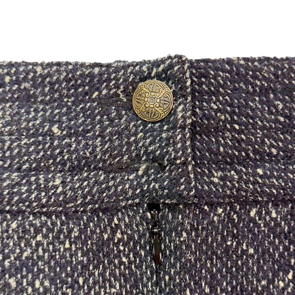 Cabi Women's 6 Navy Blue Wool Blend Tweed Pencil Skirt Lined Career Work - Picture 4 of 11
